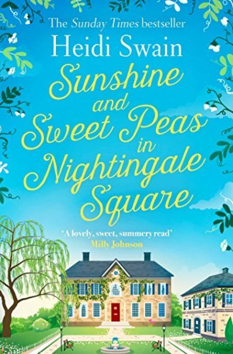 Book cover for 'Sunshine and Sweet Peas in Nightingale Square'