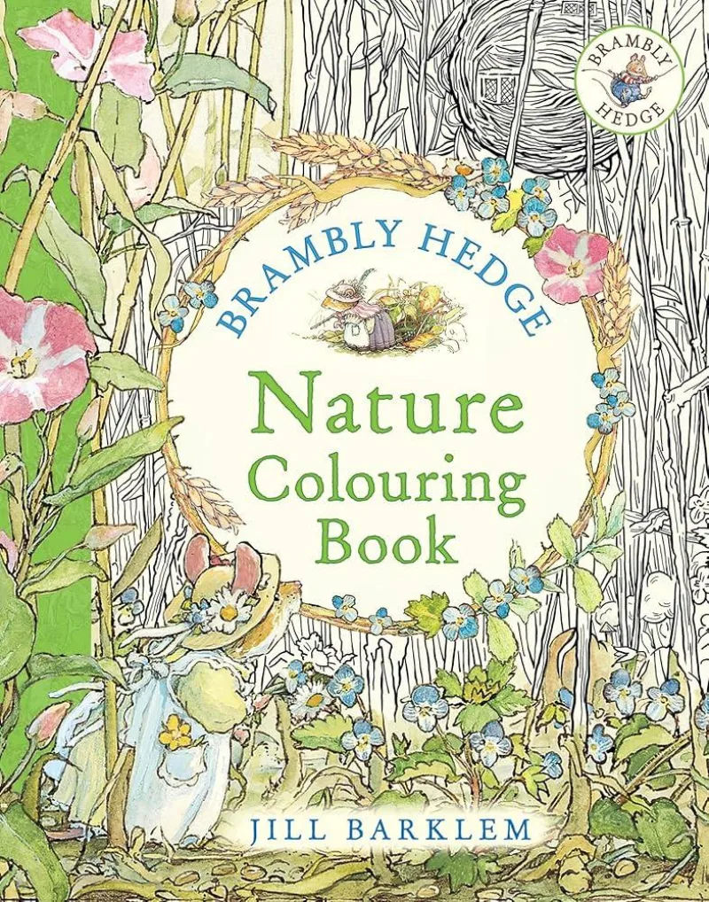 Book cover for 'Brambly Hedge: Nature Colouring Book'