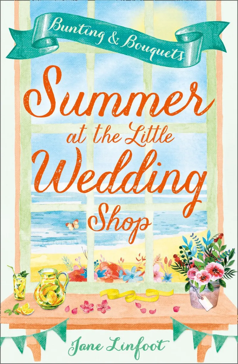 Book cover for 'Summer at the Little Wedding Shop: Bunting and Bouquets'