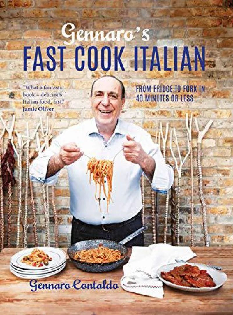 Book cover for 'Gennaro's Fast Cook Italian: From fridge to fork in 40 minutes or less'